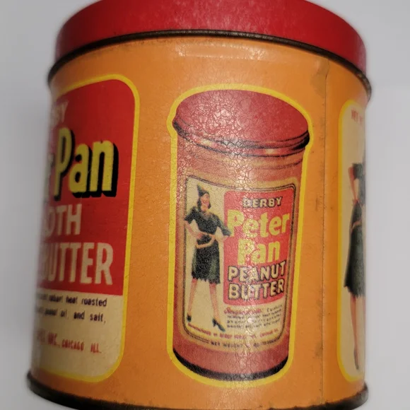 Vintage Peter Pan Peanut Butter Tin - Picture 3 of 6